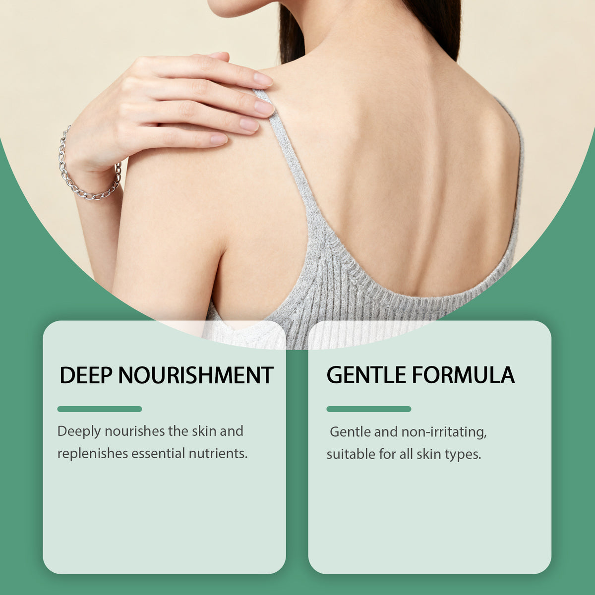 Moisturizing Body Cream: Gently cares for smooth, comfortable, and hydrated dry skin.