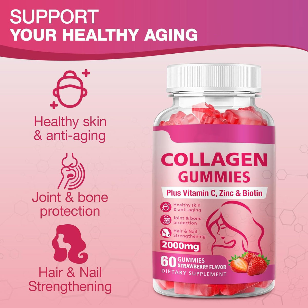 Hair Glow™ Gummies – 1 Dose (60 Gummies, 30 Tage)